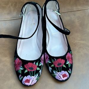 Kate Spade Black with Flower Heels